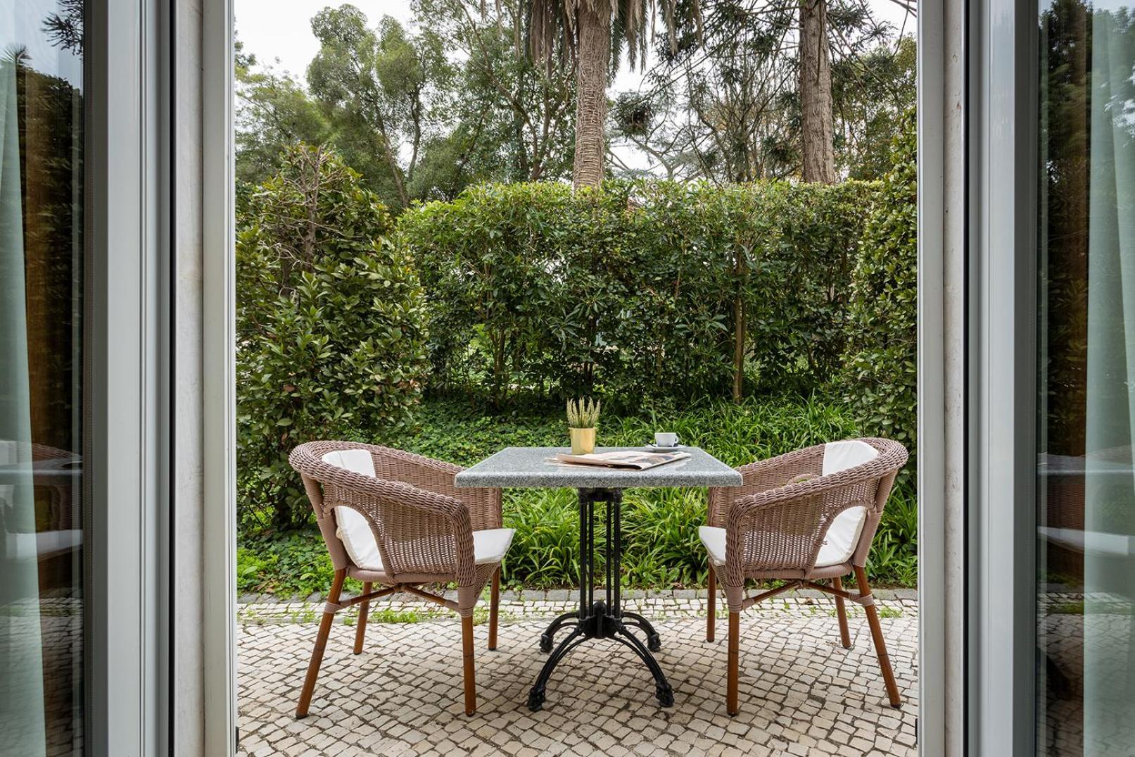 Doppelzimmer mit Zustellbett - Gartenblick